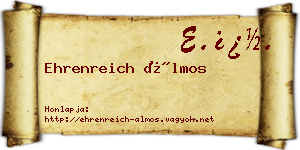 Ehrenreich Álmos névjegykártya